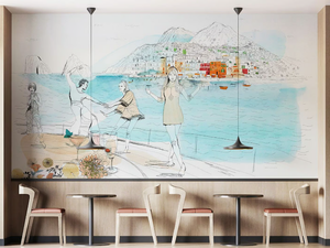 I LOVE CAPRI - PVC free, eco-friendly, washable wallpaper - Wallpaper by WallPepper®/Group
