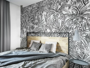 INKED TROPICAL - Tropical wallpaper, PVC free, eco-friendly, washable - Wallpaper by WallPepper®/Group