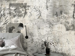 KISS - Industrial and modern wallpaper, PVC free, eco, washable - Wallpaper by WallPepper®/Group