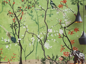 LA SELVA FIORITA - Oriental wallpaper, PVC free, eco, washable - Wallpaper by WallPepper®/Group