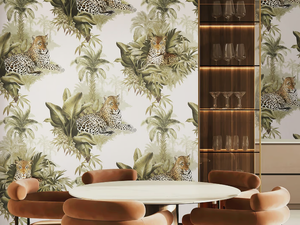 LEOPARD - PVC free, eco-friendly, washable natural wallpaper - Wallpaper by WallPepper®/Group