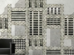 METALLIC CITY - Industrial and modern wallpaper, PVC free, eco, washable - Wallpaper by WallPepper®/Group