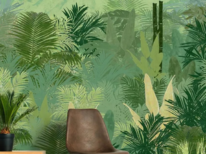 MOUNTAIN FALLING - Tropical wallpaper, PVC free, eco, washable - Wallpaper by WallPepper®/Group