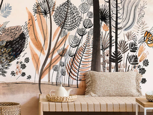 NATURE AND POETRY - Natural wallpaper, PVC free, eco-friendly, washable - Wallpaper by WallPepper®/Group