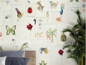 PICTIONARY - Classic wallpaper, eco-friendly, PVC free and washable - Wallpaper by WallPepper®/Group