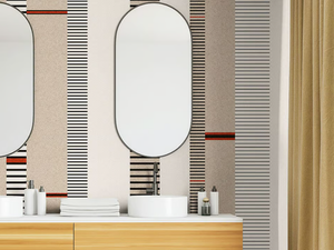 STRAWS - Geometric wallpaper, PVC free, eco-friendly, washable - Wallpaper by WallPepper®/Group