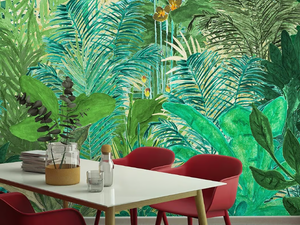 WELCOME TO THE JUNGLE - Tropical wallpaper, PVC free, eco, washable - Wallpaper by WallPepper®/Group