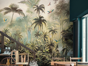 WILD VIEW - PVC free, eco-friendly, washable tropical wallpaper - Wallpaper by WallPepper®/Group