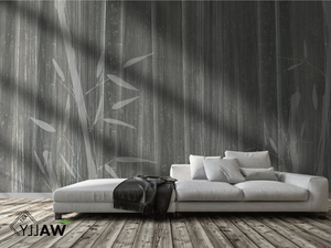 BAMBOES - Motif fire retardant washable nonwoven wallpaper - Wallpaper by WALLYART