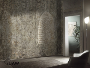 GRID - Motif fire retardant washable nonwoven wallpaper - Wallpaper by WALLYART