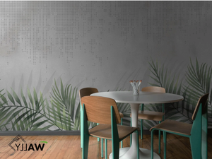 JUNGLE 2.0 - Fire retardant washable Tropical nonwoven wallpaper - Wallpaper by WALLYART