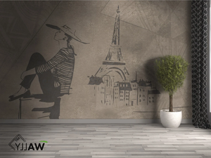 REFLECTIONS - Motif fire retardant washable nonwoven wallpaper - Wallpaper by WALLYART