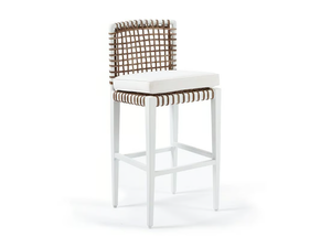 DELTA - Aluminium barstool with footrest - Stool by Walters