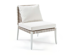 DELTA - Garden upholstered aluminium easy chair - Armchair by Walters