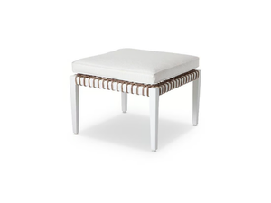 DELTA - Square aluminium garden footstool - Pouf by Walters