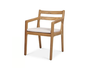 LAUREL - Teak chair with armrests with integrated cushion - Accessories by Walters