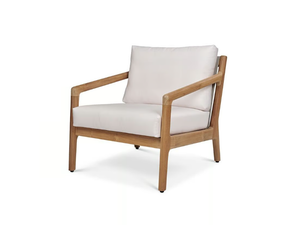 LAUREL - Upholstered teak garden armchair with armrests - Armchair by Walters