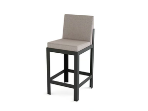 MORE COMFORT - Upholstered fabric barstool - Stool by Walters