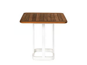 REGATTA - Square aluminium and wood garden table - Table by Walters