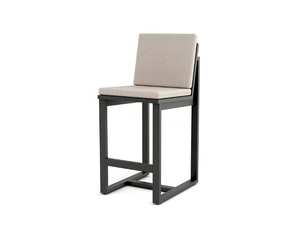 TIDAL - Aluminium barstool with back - Stool by Walters
