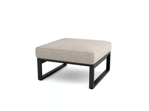 TIDAL - Square aluminium garden footstool - Pouf by Walters