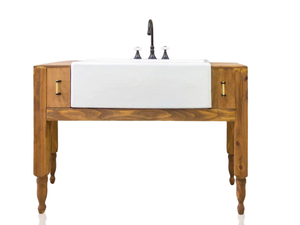 CADDO TWO - Floor-standing reclaimed wood vanity unit - Washbasin cabinet by WatermarkFixtures