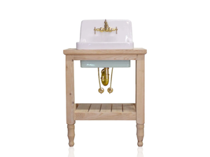 RICHLAND - Single floor-standing wooden vanity unit - Washbasin cabinet by WatermarkFixtures