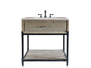 SABINE - Single floor-standing wooden vanity unit with integrated washbasin - Washbasin cabinet by WatermarkFixtures