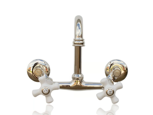 WMF-LF-604-PC - Wall-mounted 2 hole brass washbasin mixer - Tap by WatermarkFixtures