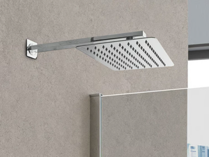 RETTANGOLO - Wall-mounted rectangular overhead shower with arm - Shower by WEISS-STERN