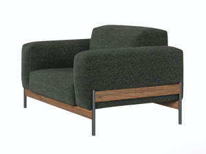 BOWIE - Upholstered fabric lobby chair with armrests - Chair by Wewood