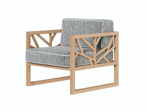 TREE - Sled base upholstered fabric armchair with armrests - Armchair by Wewood