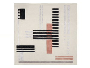 GREY - Hand-knotted square rug in wool and viscose - Rug by Wiener GTV Design