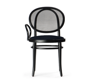 N.0 - Wooden chair with an armrest and mesh backrest - Chair by Wiener GTV Design