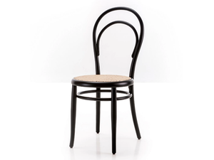 N.14 - Beech and woven cane chair - Chair by Wiener GTV Design