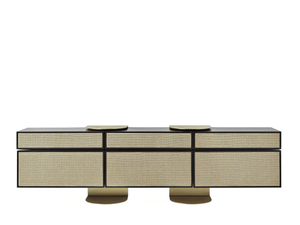 NYNY - Wooden and woven cane sideboard - Cabinet by Wiener GTV Design