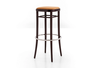 VIENNA 144 - High upholstered beech barstool - Stool by Wiener GTV Design
