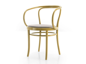 WIENER STUHL - Beech chair with armrests - Chair by Wiener GTV Design