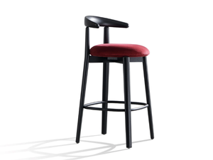 CARINZIA - High ash stool with footrest - Stool by Wittmann