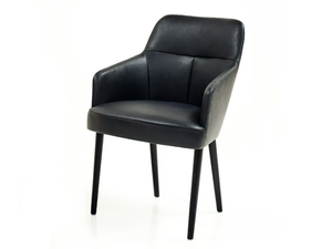 MONO - Leather chair with armrests - Chair by Wittmann