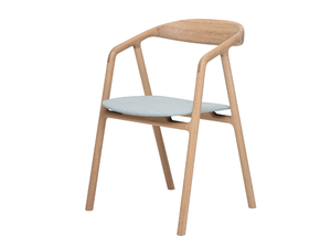 BLED - Upholstered solid wood chair with armrests - Chair by Woak