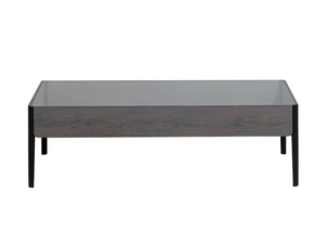 DIORAMA - Wood and glass coffee table with storage space - Coffee table by Woak