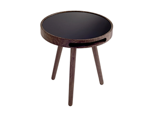 MALIN - Round wood and glass coffee table - Coffee table by Woak