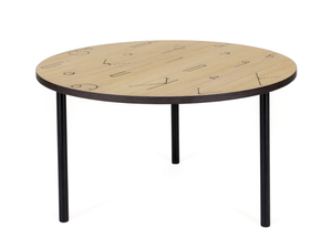 ARTY 70 LETTER - Round wood veneer coffee table - Coffee table by Woodman