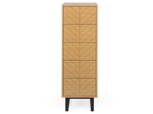 CAMDEN HERRINGBONE - Wood veneer chest of drawers - drawer by Woodman