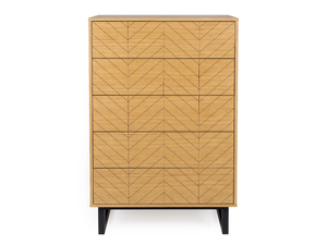 CAMDEN HERRINGBONE - Wood veneer chest of drawers - drawer by Woodman
