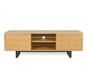 CAMDEN HERRINGBONE - Wood veneer TV cabinet - Cabinet by Woodman