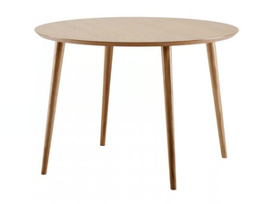 CLOYD - Round wood veneer dining table - Table by Woodman