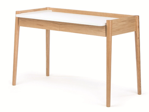FELDBACH - Rectangular melamine-faced chipboard writing desk with drawers - Desk by Woodman