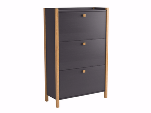 HANNOVER - Melamine-faced chipboard shoe cabinet - Cabinet by Woodman